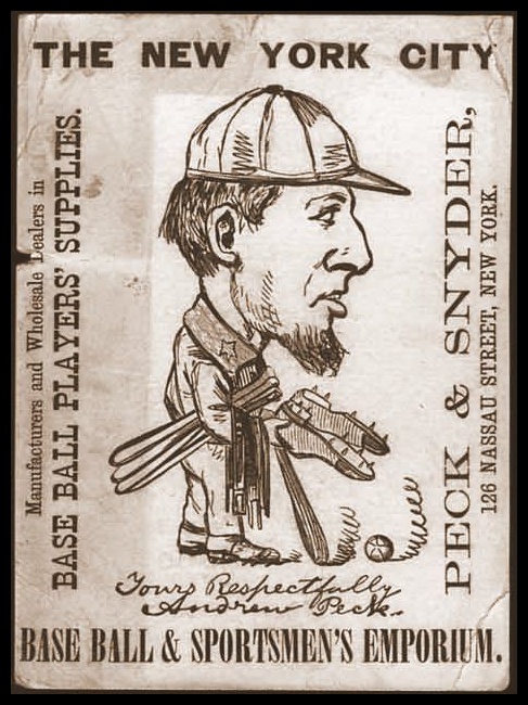 1869 Peck and Snyder Trade Card